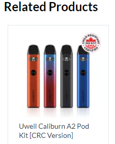 Uwell Caliburn A2 0.9 ohm Replacement Sold as full package [CRC Version]