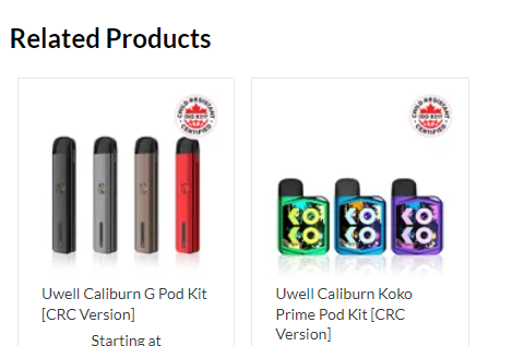 Uwell Caliburn G 0.8 ohm Replacement Pod (Sold in Quantities of 2)