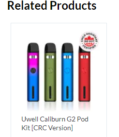 Uwell Caliburn G2 0.8 ohm Replacement Pod (Sold in Quantities of 2)